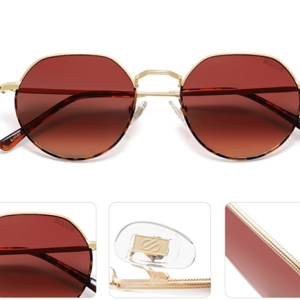 Round Polygon Frame Sunglasses - Picture 4 of 4